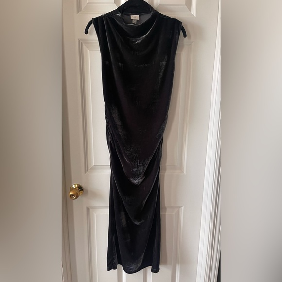 NWOT Women’s A New Day Charcoal Gray Velour Dress, Small - Picture 3 of 6